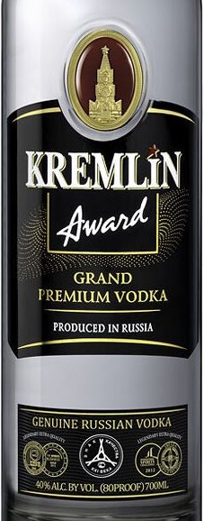 Этикетка Водка "КРЕМЛИН ЭВОРД" креп 40%, емк 0,5л