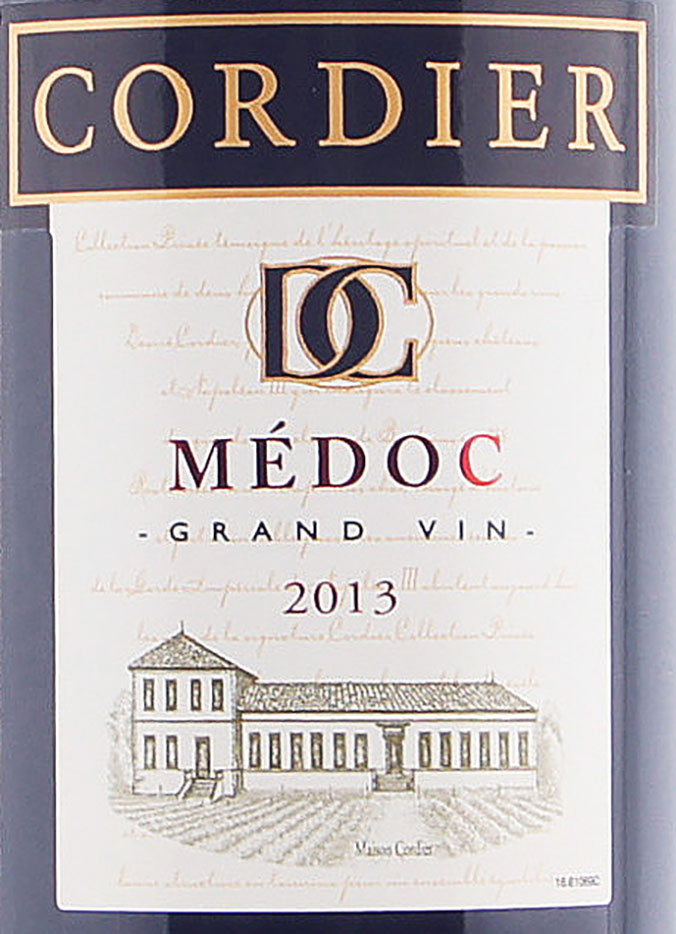 Этикетка Медок  АОС  2013 красное  сухое  0.75л Cordier Mestrezat Grands Crus