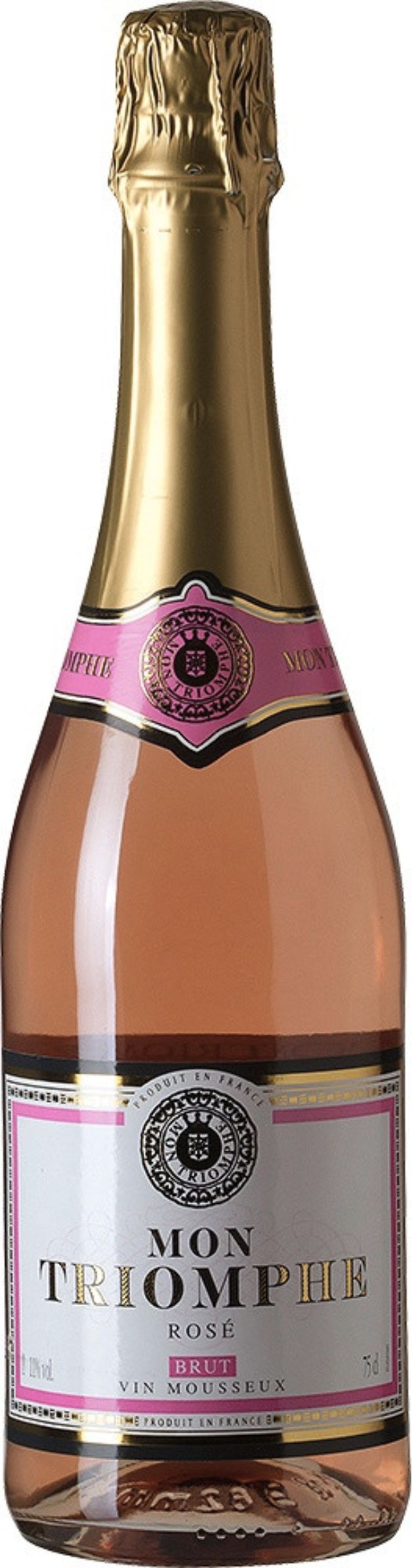 Игристое вино Мон Триомф Розе, розовое брют, 0.75 л