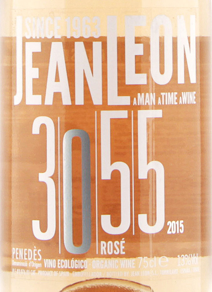 Этикетка Жан Леон 3055 Розе Пенедес 2015 г. розовое сухое 0,75 л.