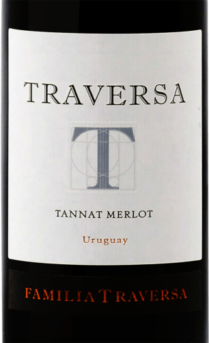 Этикетка Траверса. Таннат-Мерло сухое красное 0,75л, алк. 12,5%