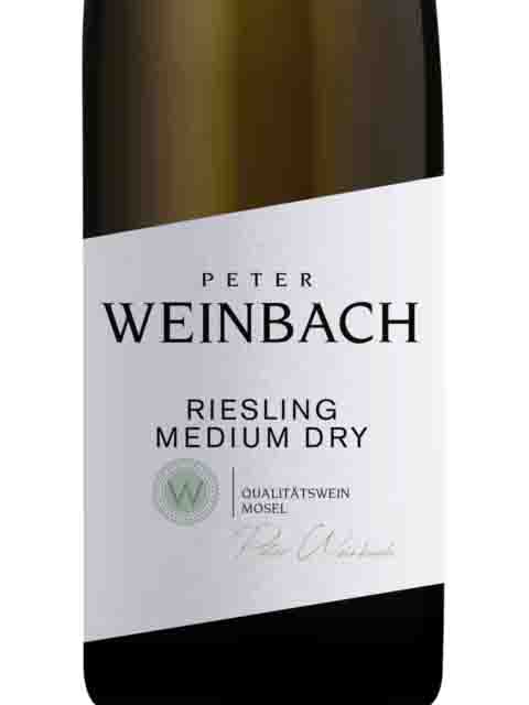 Этикетка Вино сортовое полусухое белое "Мозель. Петер Вайнбах. Рислинг"  креп 11,5%, емк  0,75л