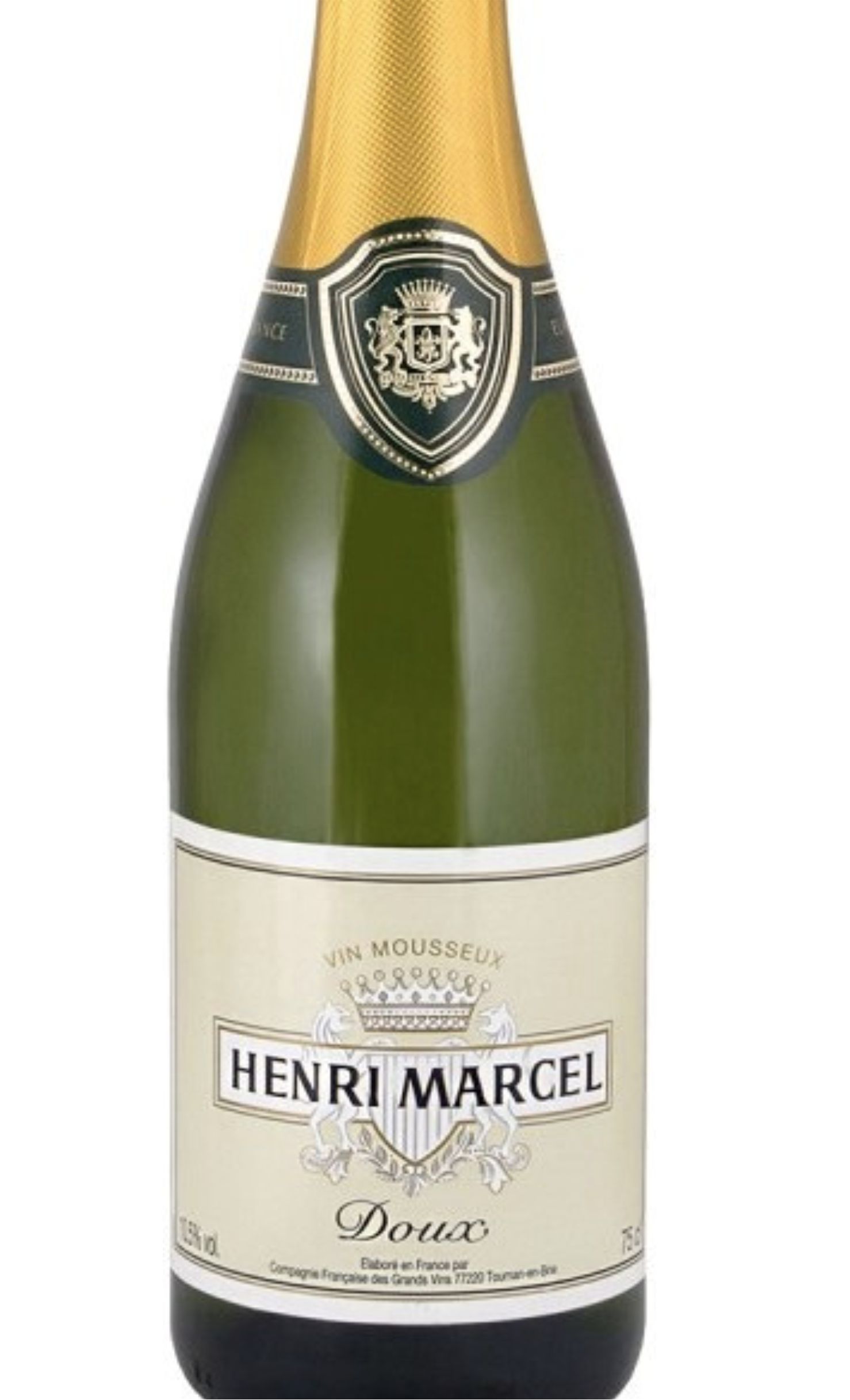 Этикетка Игристое вино Анри Марсель, белое брют, 0.75 л