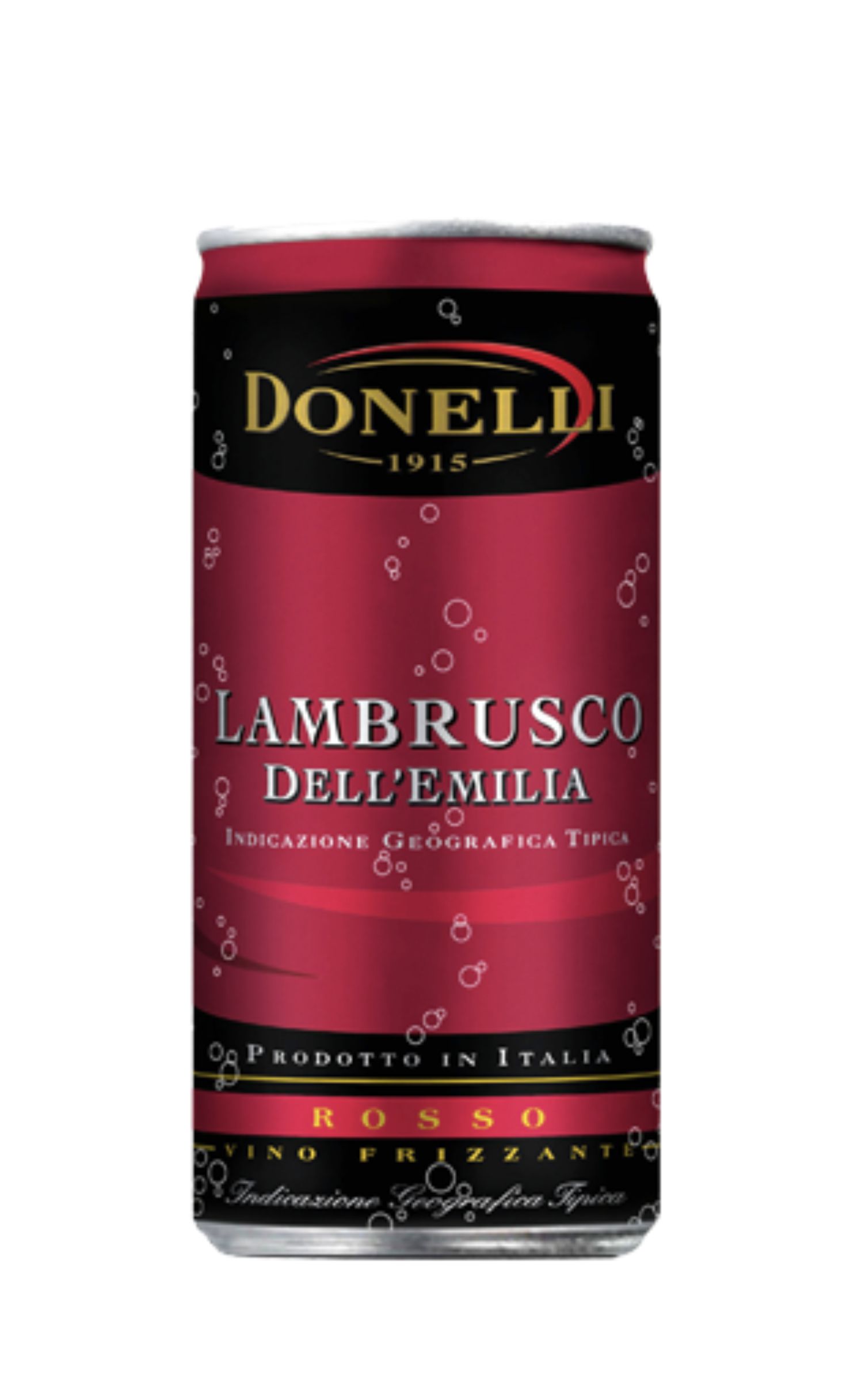 Этикетка Игристое вино Донелли Ламбруско, красное полусладкое, 0.2 л