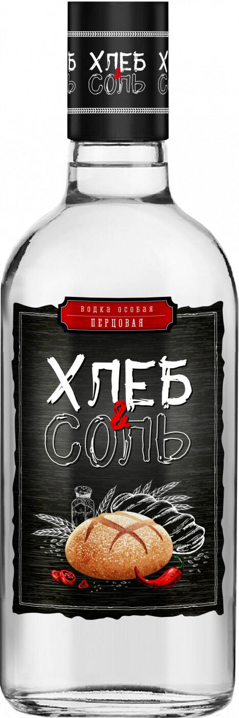 ВОДКА особая "ХЛЕБ & СОЛЬ. ПЕРЦОВАЯ" креп 40%, емк 0.5л.