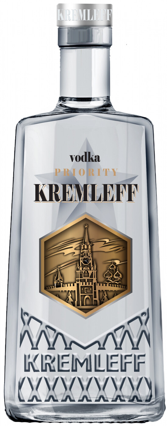 ВОДКА "КРЕМЛЕФФ ПРАЙОРИТИ" креп 40%, емк 0.5л.