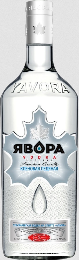 ВОДКА особая "ЯВОРА КЛЕНОВАЯ ЛЕДЯНАЯ" креп 40%, емк 0.5л.