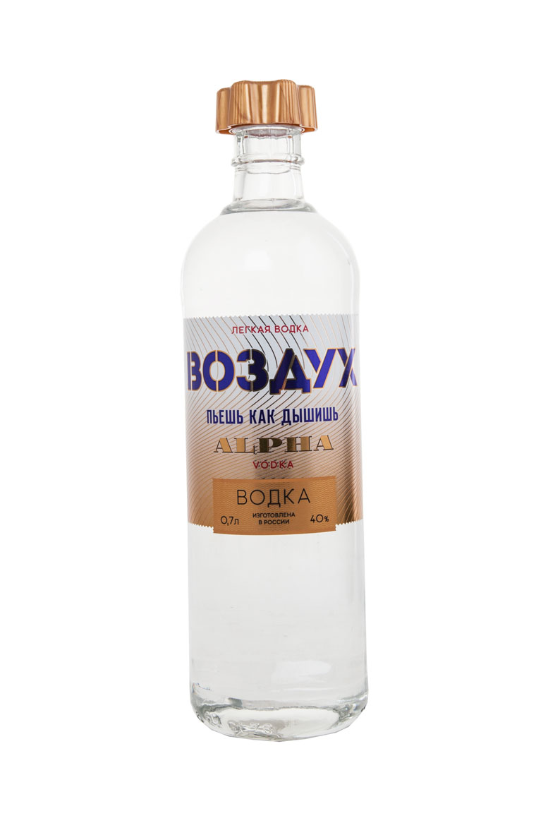 ВОДКА "ЛЕГКАЯ ВОДКА ВОЗДУХ АЛЬФА" креп 40%, емк 0.5л.