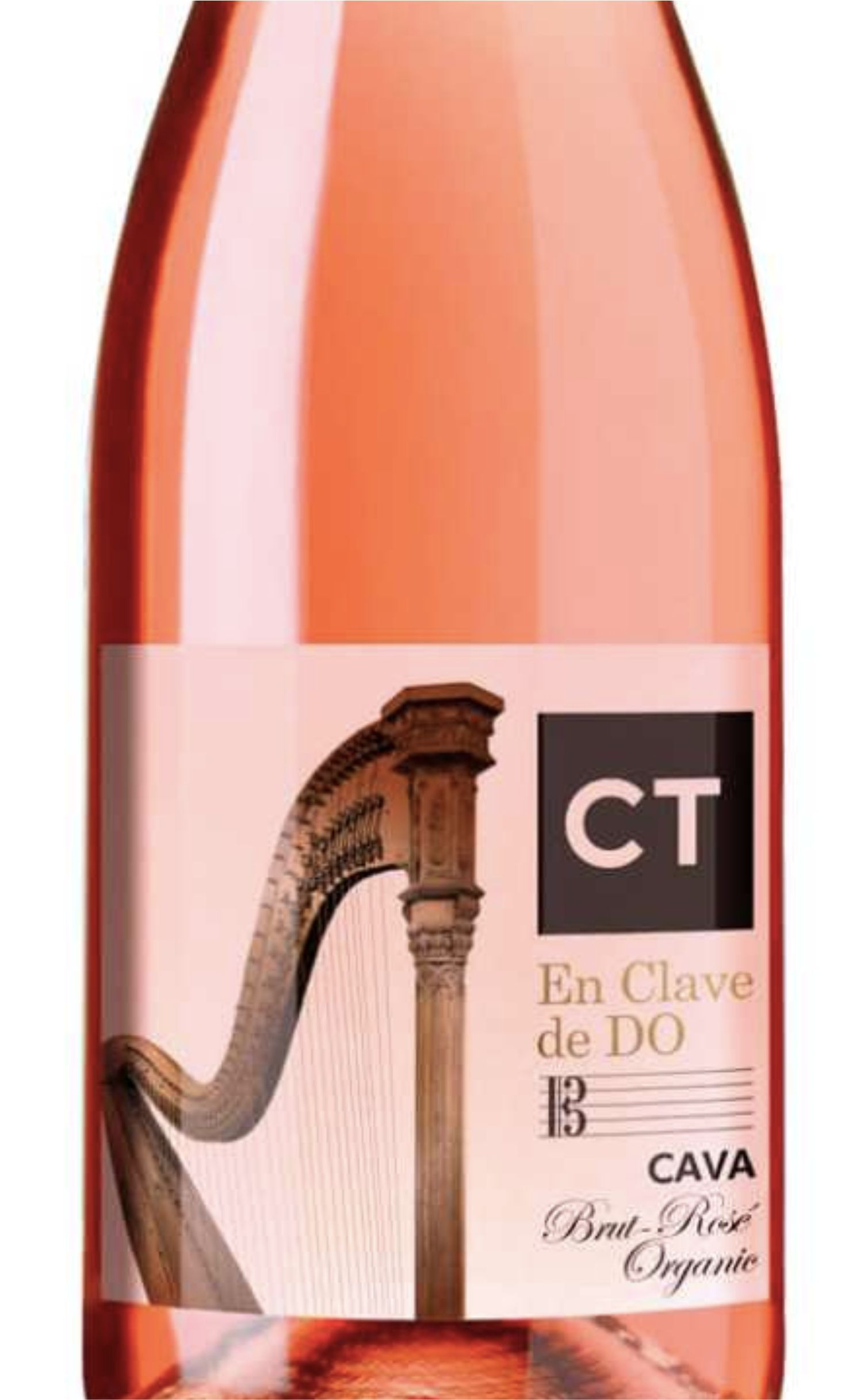 Этикетка Игристое вино СТ "Эн Клаве де ДО" Кава, розовое брют, 0.75 л