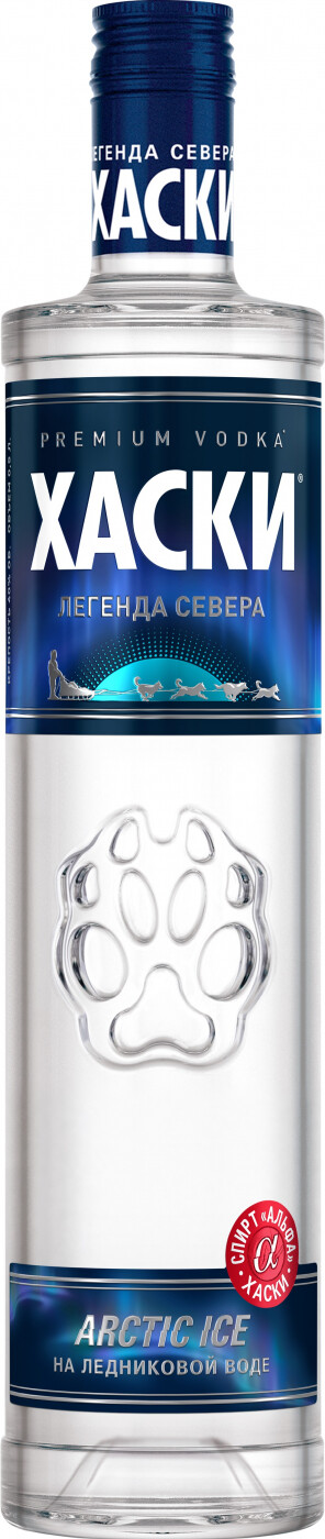 Водка ХАСКИ ARCTIC ICE (АРКТИЧЕСКИЙ ЛЕД) креп 40%, емк 0,5 л.