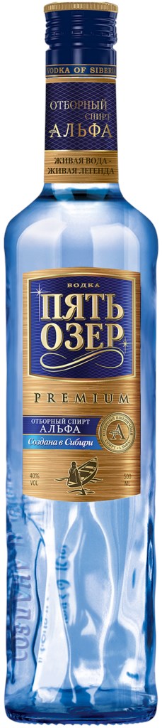 Водка Пять Озер Премиум, 0.5 л