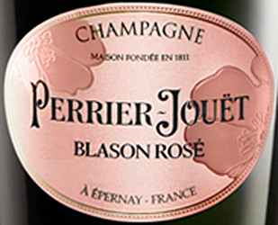 Этикетка Игристое вино выдержанное  Перрье-Жуэ Блазон Розе брют розовое,  креп 12%, емк  0,75л в подарочной упаковке