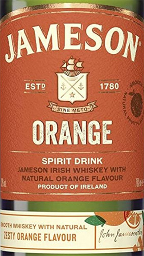 Этикетка Спиртной напиток на основе виски Джемосон Апельсин,  креп 30%, емк 0,7л