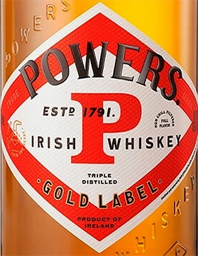 Этикетка Виски ирландский купажированный "Пауэрс Голд Лэйбл",  креп 43,2%,емк 0,7л.