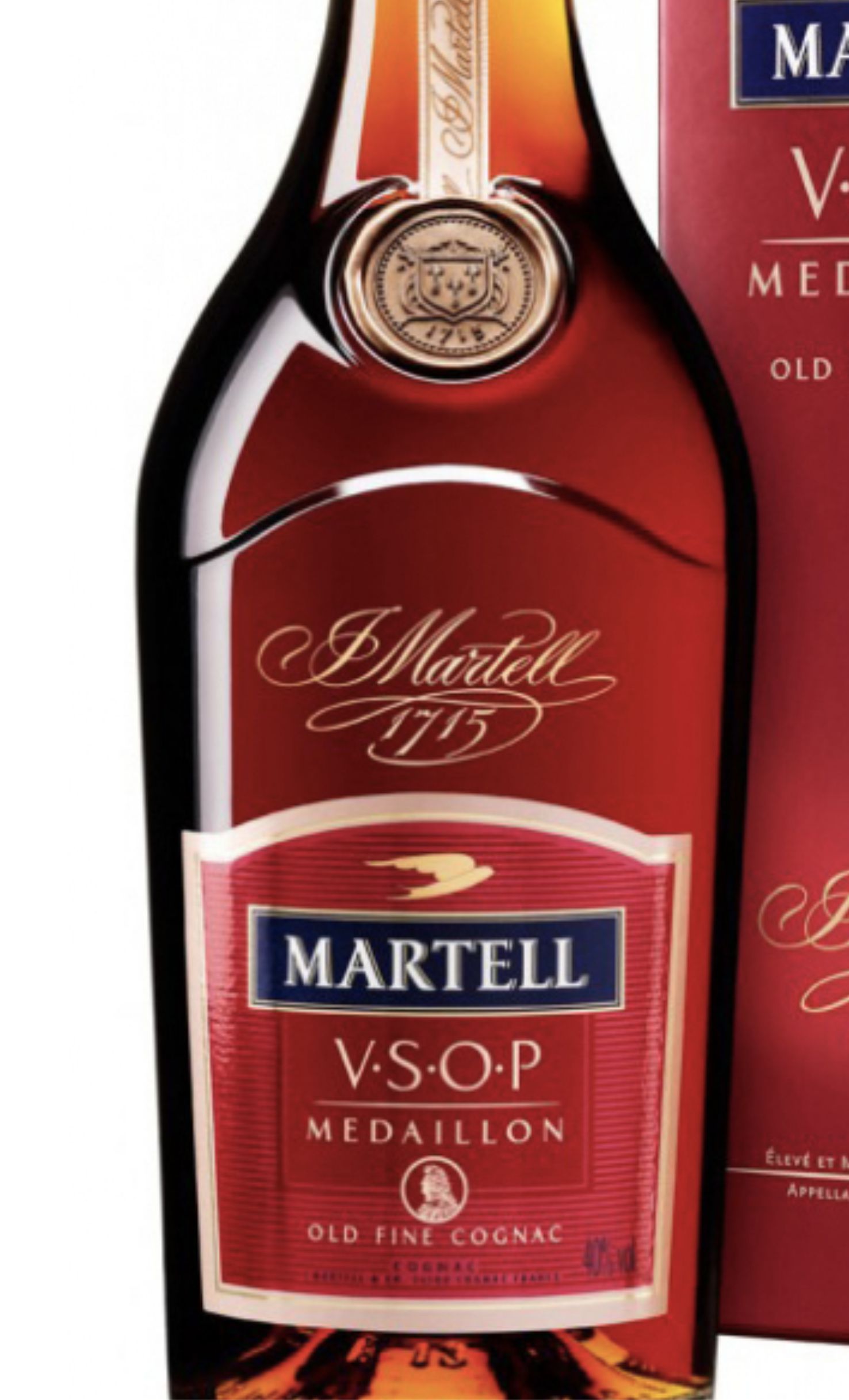 Этикетка Коньяк Мартель VSОР Медальон, 0.5 л