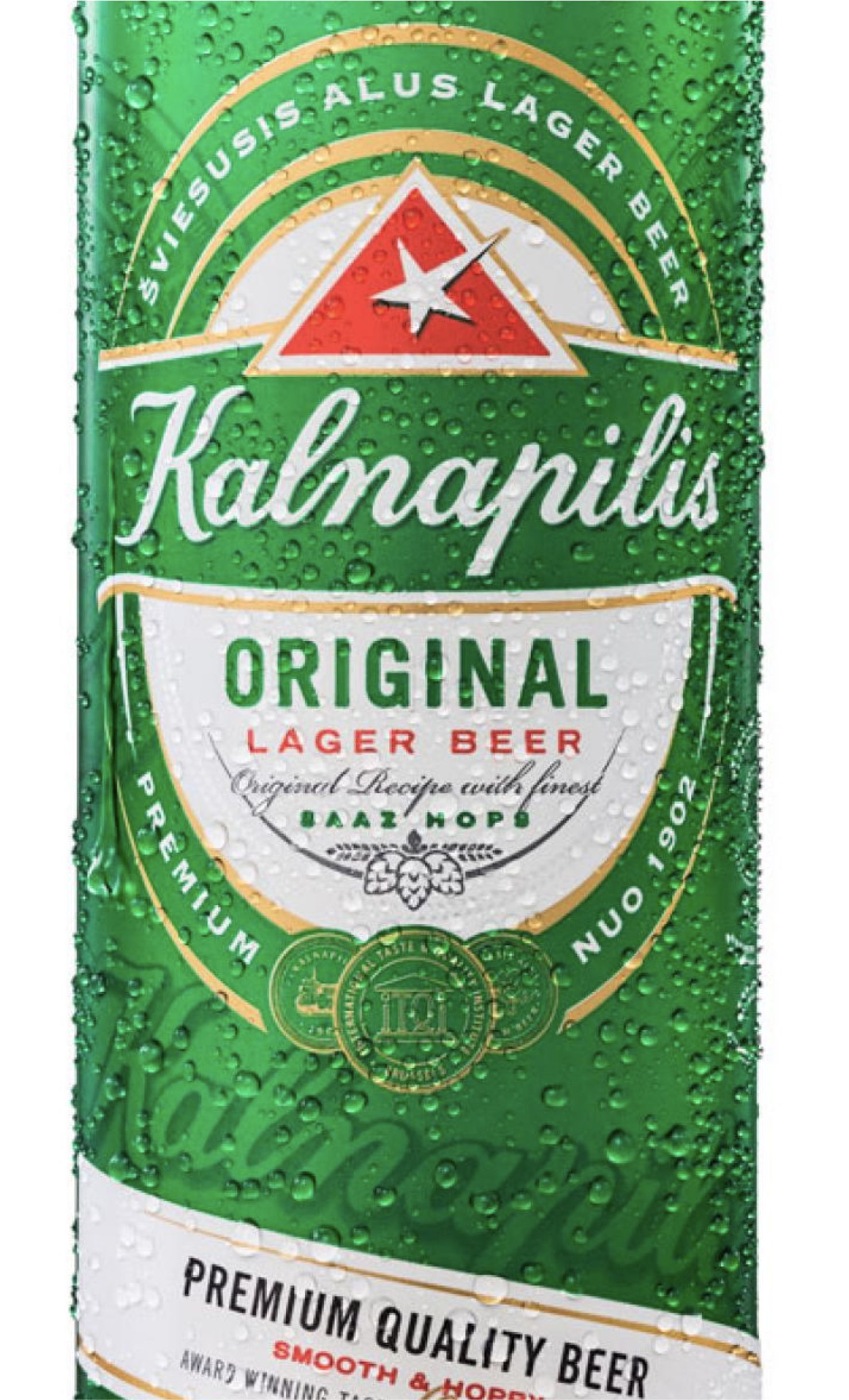 Этикетка Пиво Калнапилис Ориджинал, светлое, 0.568 л