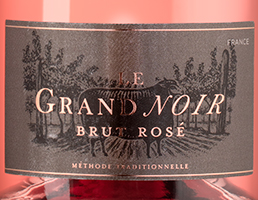 Этикетка Игристое вино Ле Гран Нуар Розе, розовое брют, 0.75 л