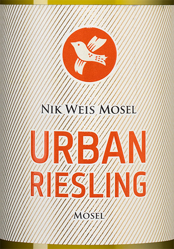 Этикетка Вино ординарное полусухое белое "Урбан Рислинг Мозель" 2021г креп 10,5%, емк 0,75л