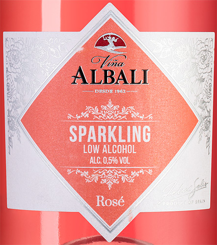 Этикетка Вино безалкогольное розовое Винья Албани Спарклинг Розе 2020г емк 0,75л