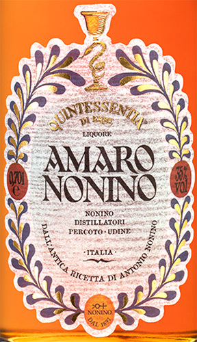 Этикетка Ликер десертный "Куинтессенциа Амаро Нонино" креп 35%, емк 0,7л п/у