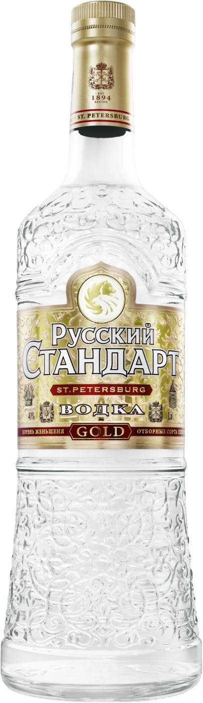 Водка Русский Стандарт Голд, 1.0 л