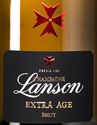 Этикетка Шампанское Лансон "Экстра Эйдж" Брют, белое брют, 0.75 л