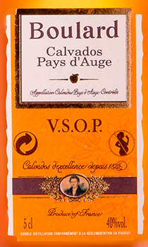 Этикетка Булар VSOP (Кальвадос Пэи д'Ож),0.05 л, 40%