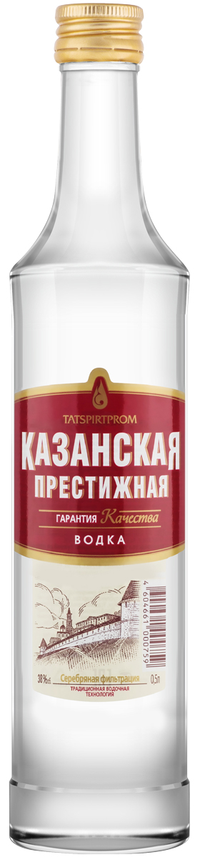 ВОДКА Казанская Престижная креп 40%, емк 0,5л