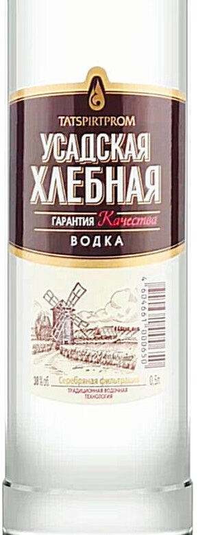 Этикетка Водка "УСАДСКАЯ ХЛЕБНАЯ" креп 38%, емк 0,5 л