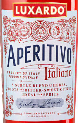 Этикетка СПИРТНОЙ НАПИТОК ( Ликер) Люксардо Аперетиво ("LUXARDO APERITIVO") креп 11%, емк 0.75л. (ПД)