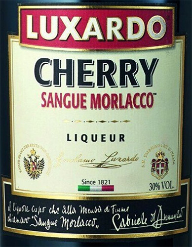 Этикетка ЛИКЕР Люксардо Черри Сангуэ Морлакко ("LUXARDO CHERRY SANGUE MORLACCO") десертный ликер  креп 30%, емк 0.75л.