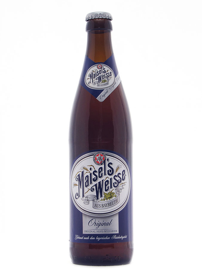 Пиво Майзелс Вайс Ориджинал, пшеничное светлое нефильтрованное, 0.5 л
