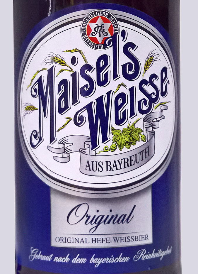 Этикетка Пиво Майзелс Вайс Ориджинал, пшеничное светлое нефильтрованное, 0.5 л