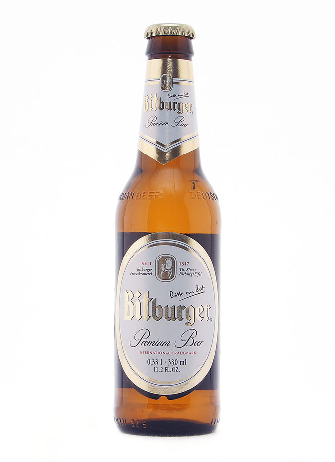 Пиво Битбургер светлое Bitburger Premium Beer 0,33л бут.