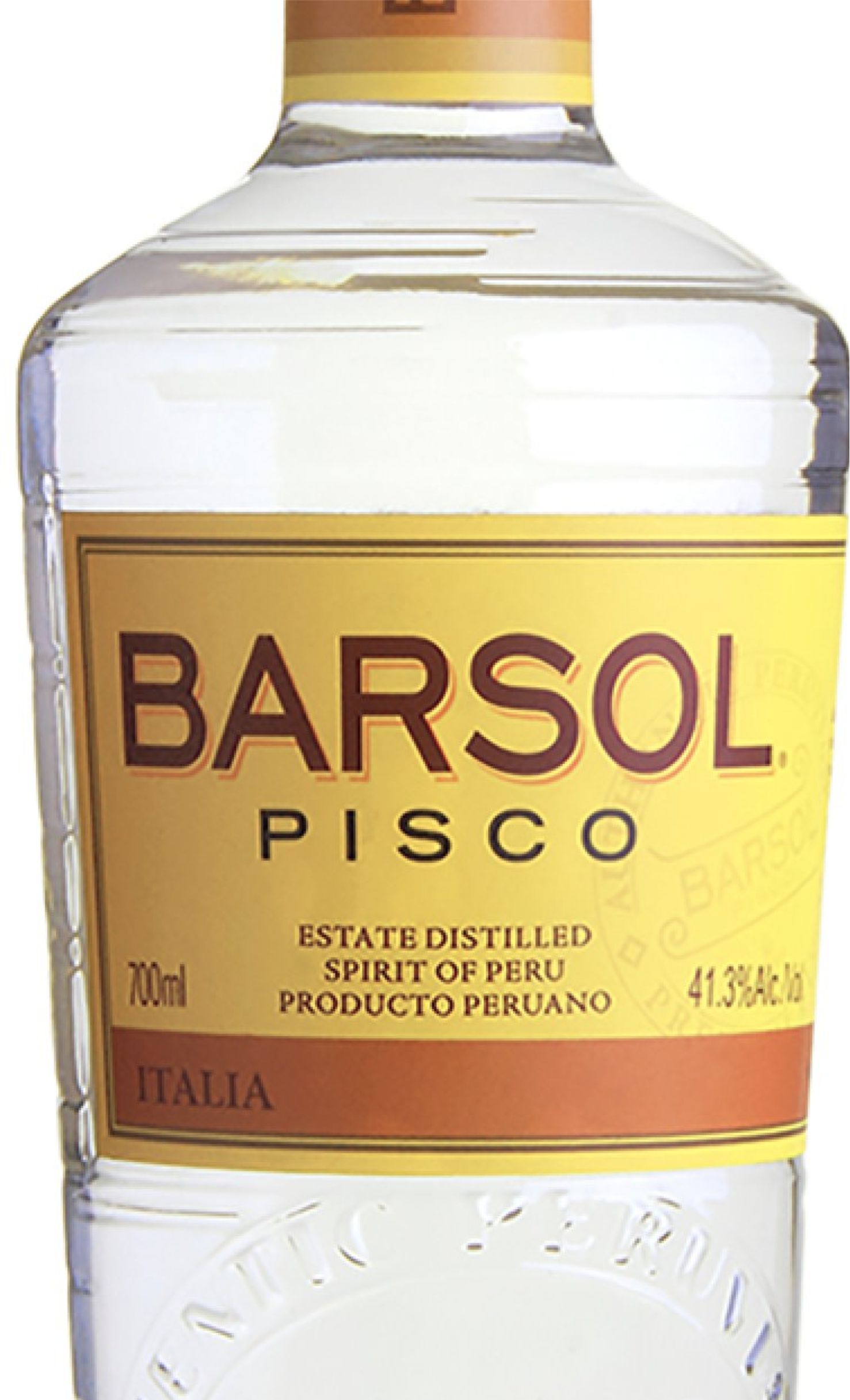 Этикетка Напиток спиртной (Писко) "Барсоль Примеро Куэбранта" "PISCO Barsol Primero Quebranta",  0,7л