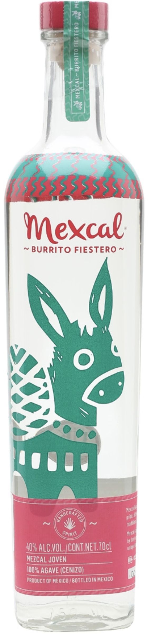 Мескаль "Буррито Фиестеро"/Mezcal "Burrito Fiestero" 0.7л