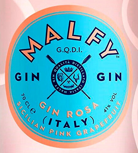 Этикетка Джин "Malfy"Роза 41% 0.7 л, бут