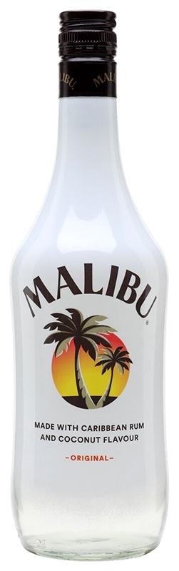 Ликёр десертный “Малибу” на основе карибского рома со вкусом кокоса  креп 21%, емк 0,5л