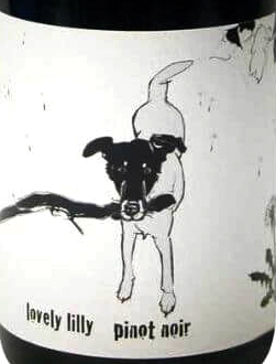 Этикетка Лавли Лилли Пино Нуар 2019, красное сухое 0.75л.