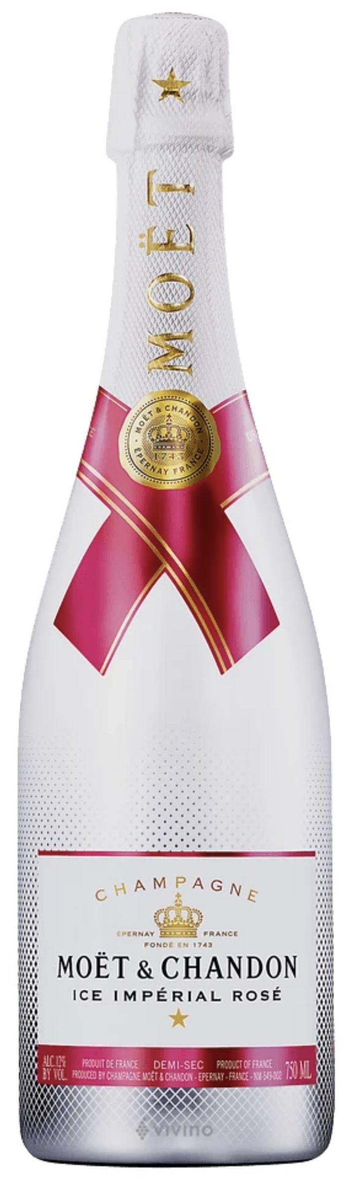 Шампанское Моэт и Шандон Айс Империал Розе, розовое полусухое, 0.75 л
