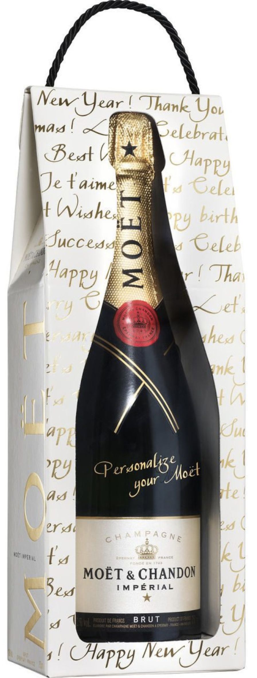 Шампанское Моэт и Шандон Брют Империал Каллиграфия, белое брют, 0.75 л