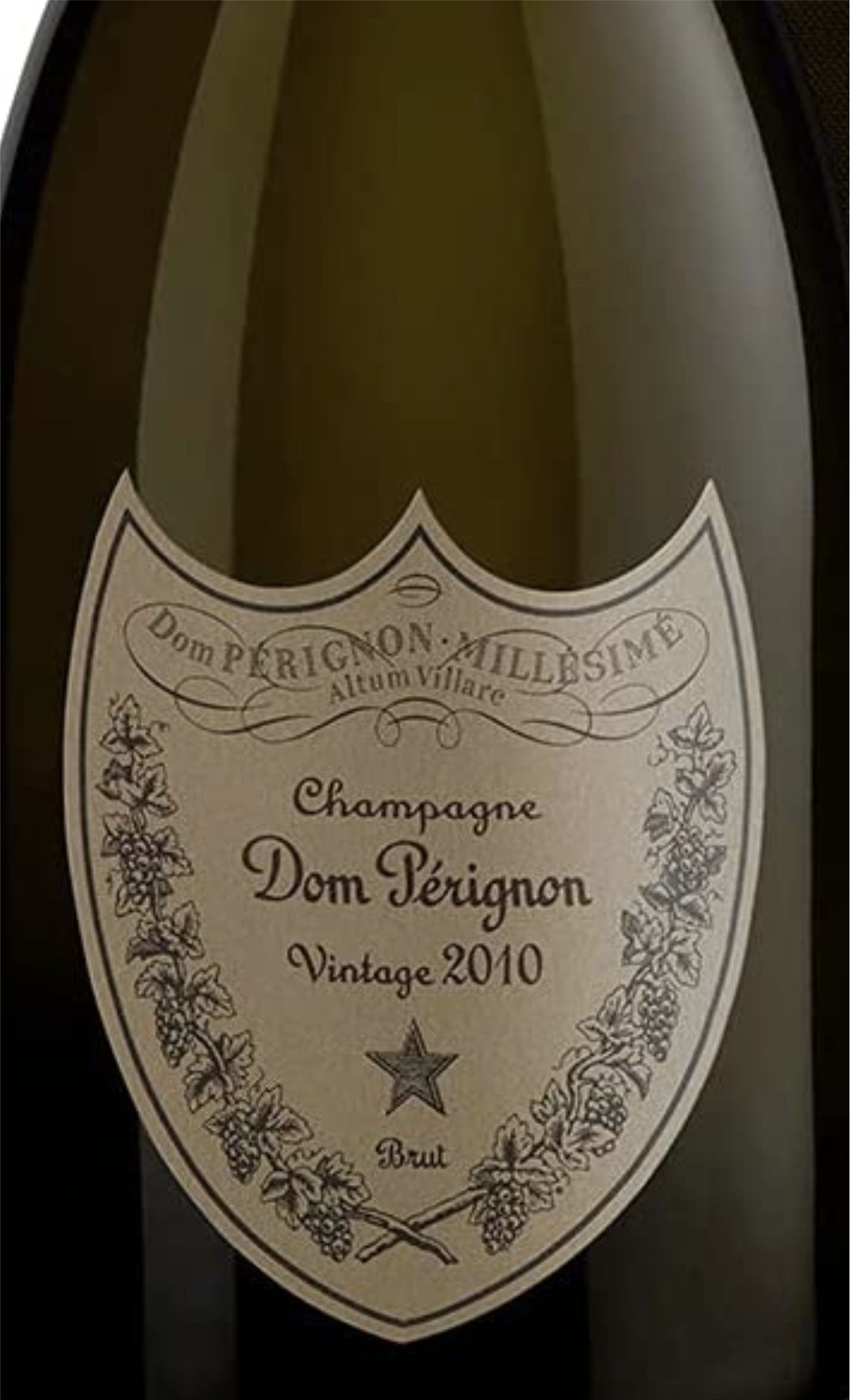 Этикетка Шампанское Дом Периньон 2010, белое экстра брют, 0.75 л