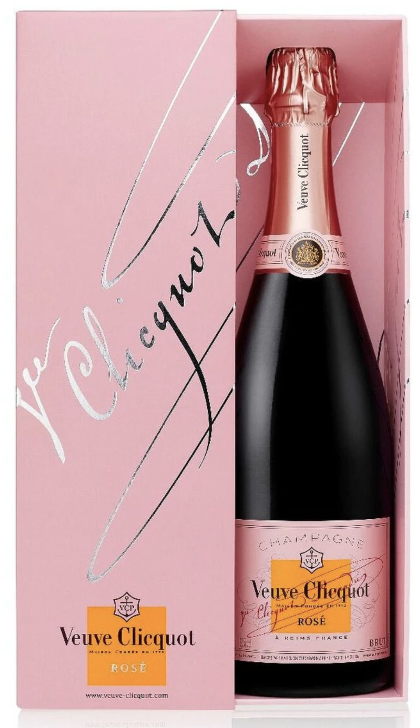 Шампанское Вдова Клико Розе "Новогодняя версия", розовое брют, 0.75 л