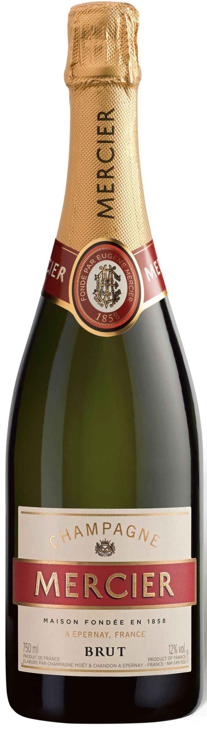 Шампанское Мерсье Брют, белое брют, 0.75 л