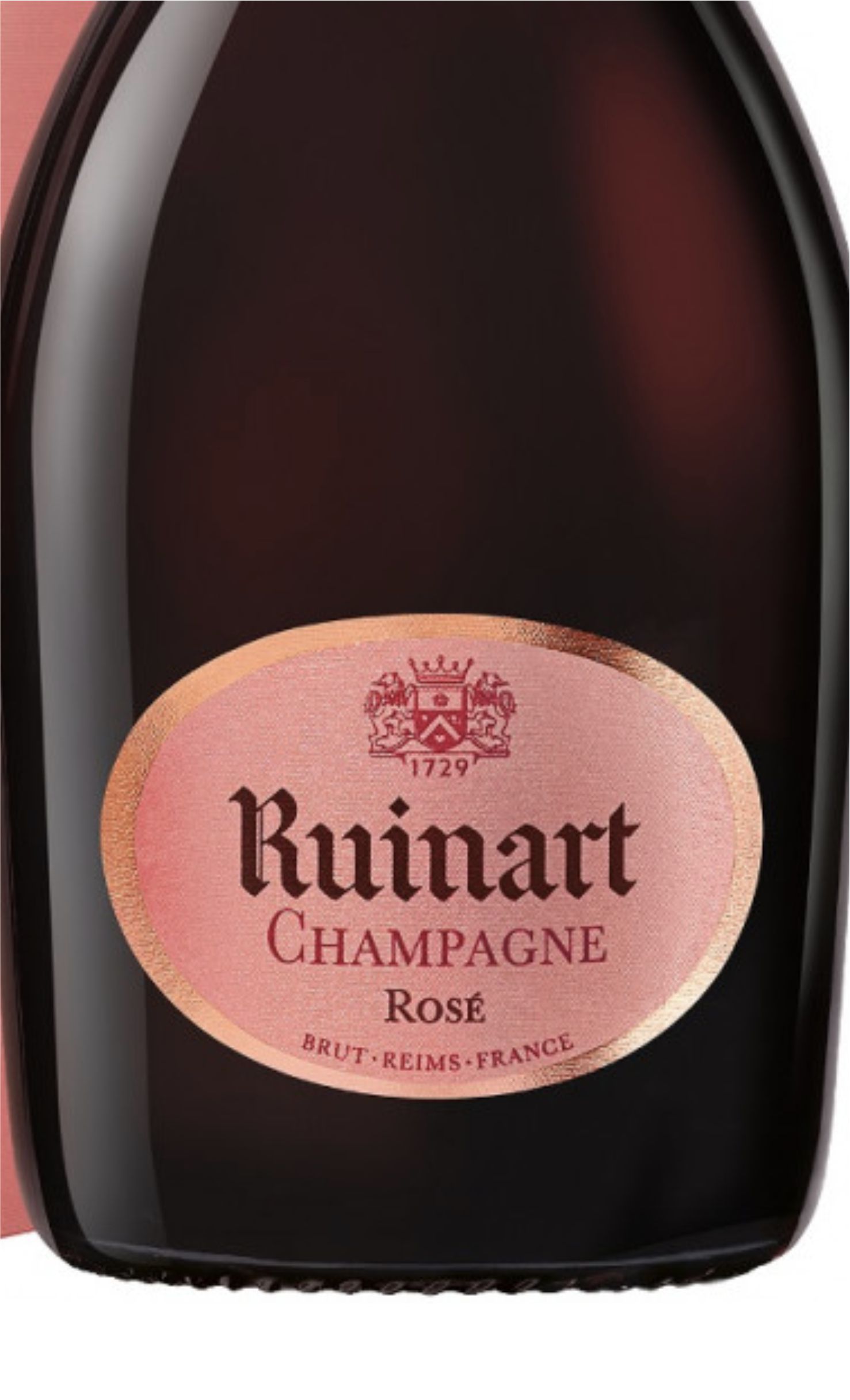 Этикетка Шампанское Рюинар Розе, розовое брют, 0.75 л