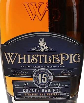 Этикетка Зерновой виски УислПиг выдержка 15 лет в подарочной упаковке креп 46%, емк 0,7 л.