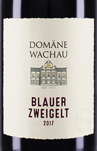 Этикетка Домэн Вахау Блауер Цвайгельт 2017 г. красное сухое 0,75 л.