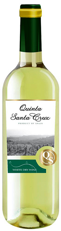 Вино ординарное Quinta Santa Cruz (Кинта Санта Круз) белое сухое креп 11%, емк  0,75 л.