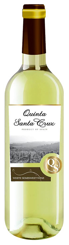Вино ординарное Quinta Santa Cruz (Кинта Санта Круз) 2020г белое полусладкое креп 11%, емк 0,75 л