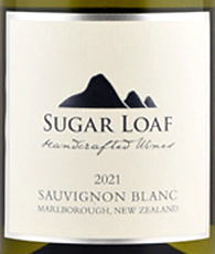 Этикетка Вино сортовое ординарное "Sugar Loaf Sauvignon Blanc"/"Шугар Лоаф Совиньон Блан" 2021г белое сухое креп 13%, емк 0,75л